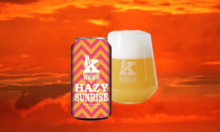 Kees Hazy Sunrise blikje en glas Kees Hazy Sunrise blikje en glas
